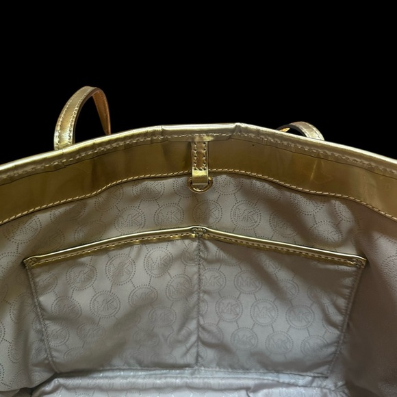 MICHAEL KORS EUC Shimmering Gold Tote - Picture 8 of 12